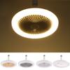 Умный бесшумный потолочный вентилятор E27 Converter Base Aroma Ceiling Fan LED Light Fan with Remote Control and Lighting for Спальня Кухня