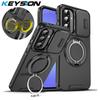 KEYSION Чехол-подставка 360° для телефона Samsung A56 5G A36 A26 5G Слайдер для защиты камеры Магнитный противоударный чехол для Galaxy A16 4G 5G
