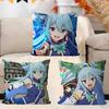 Аква Коносуба Аниме Персонализированная Фотография Текст Домашние Декоративные Подушки Бытовые Подарки 45x45см