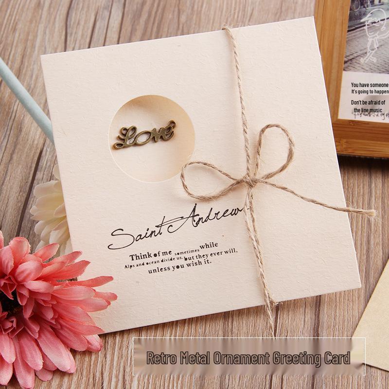 Ретро Изысканная Металлическая Складная Открытка DIY для Циси, Дня Учителя и Рождества