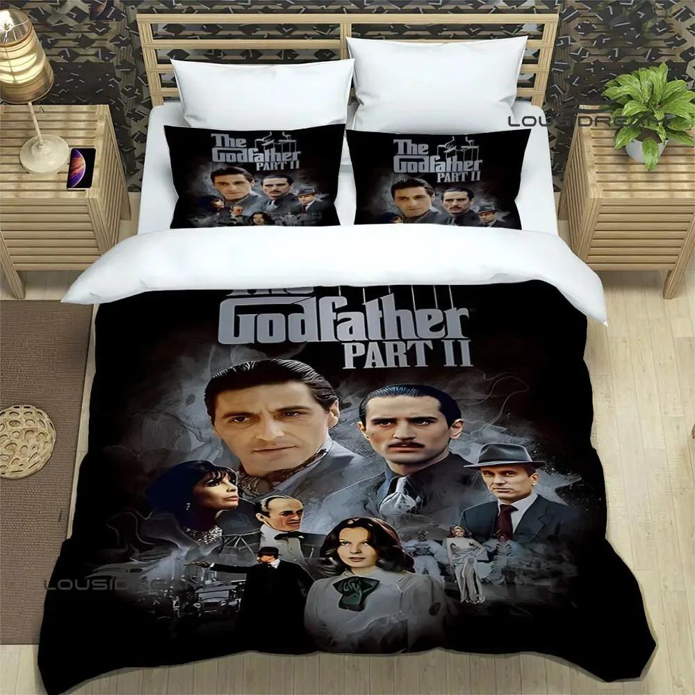 Крестный отец Принты Комплекты постельного белья Изысканный набор постельных принадлежностей Пододеяльник Комплект одеяла Комплект постельного белья Роскошный подарок на день рождения