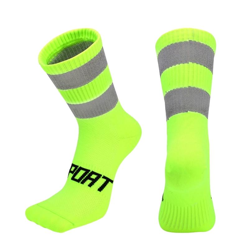 Cycling Socks Reflective Socks Cycling Bicycle Socks Men Novelty Night Cycling Reflective Socks Bike Football Sport Sock
