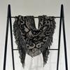 New Tassel Scarf for Women Leopard Print Autumn and Winter New Wool Blended Triangle Scarf Shawl Retro Fashion Shawl