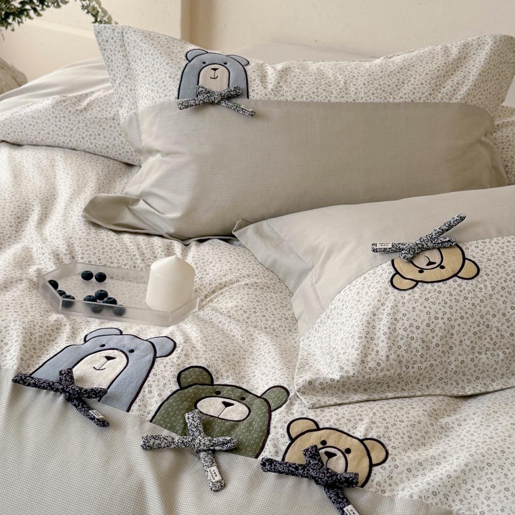 Maternal And Infant Grade Cotton Double-Layer Patch Embroidery 100% Cotton Pure Cotton Gauze Quilt Cover Student Wrinkled Yarn 4