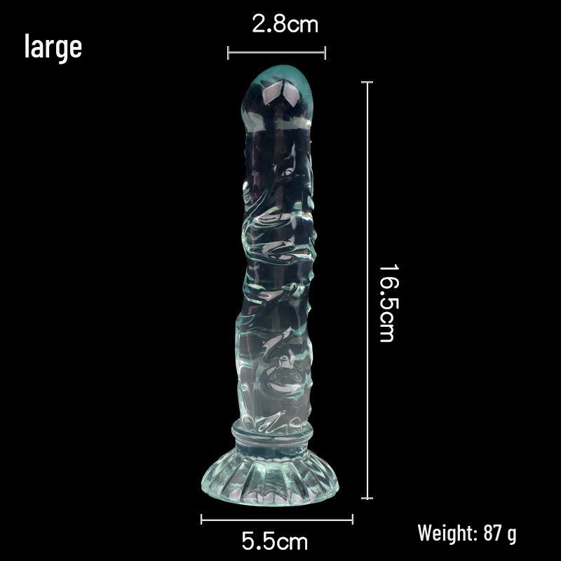 Mermaid Crystal Chrysanthemum Suction Cup Dildo & Threaded Anal Plug for Realistic Pleasure