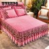 European Luxury Bedspreads Queen King Size Princess Crystal Velvet Queen Bedding Set Lace Bed Skirt Thickened Warm Bed Spread