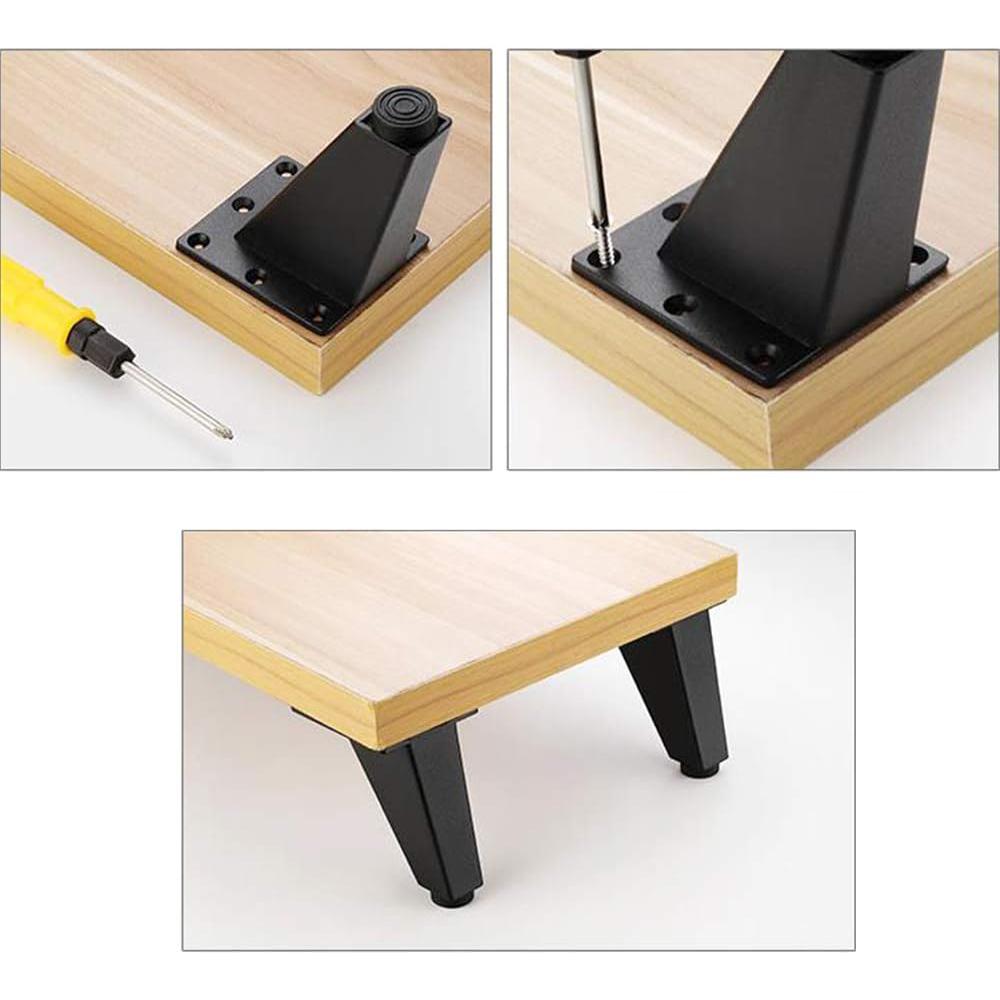 4 шт. Регулируемые металлические ножки для мебели Черные ножки для мебели Толстый алюминиевый сплав Ножки для стола Шкафов Ножки для дивана-кровати Ножки для ТВ-тумбы НОВЫЕ