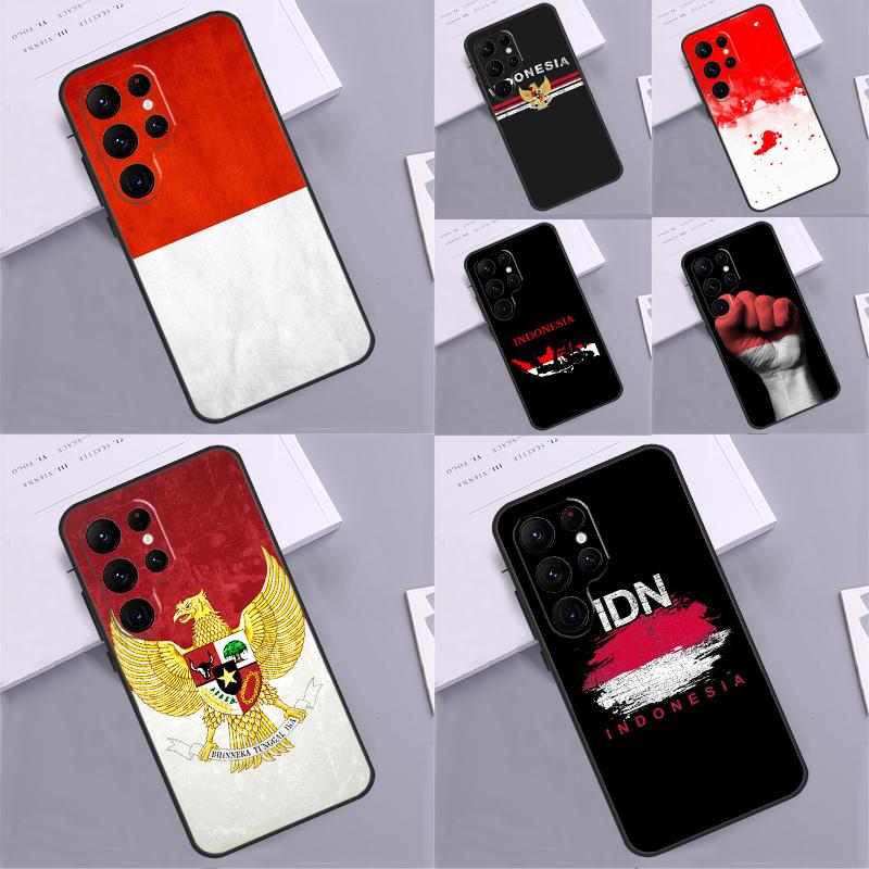 Чехол для телефона с флагом Индонезии для Samsung Galaxy S24 S25 Ultra S9 S10 S20 S22 S21 S23 Plus S24 FE Обложка Coque