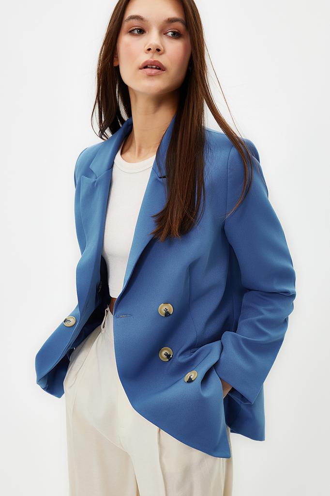 Women's Fashion Blazer Jacket Coat Lapel Long White Oversize Lined Woven Blazer Jacket