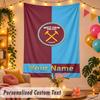 West Ham United Personalized Wall Tapestry Custom Name Text Polyester Hanging Decor Home Room