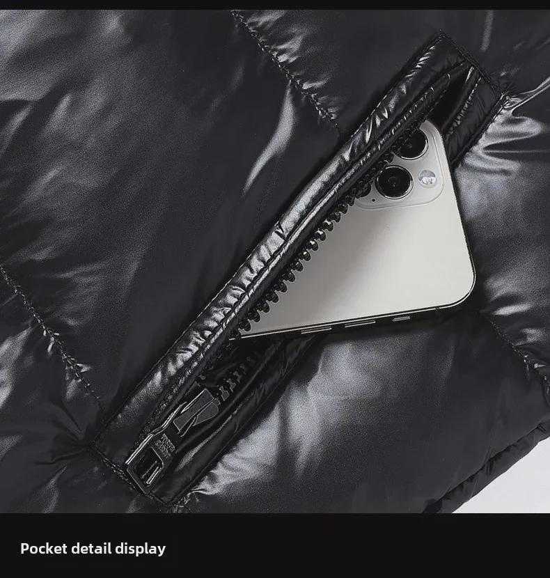 Men's Gray Duck Down Hooded Jacket - Warm, Stylish, and Perfect for Autumn and Winter