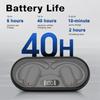 Наушники Bluetooth 5.4 с открытым ухом, светодиодным дисплеем, стереозвуком, беспроводные наушники-вкладыши с микрофоном, водонепроницаемые наушники для тренировок и бега