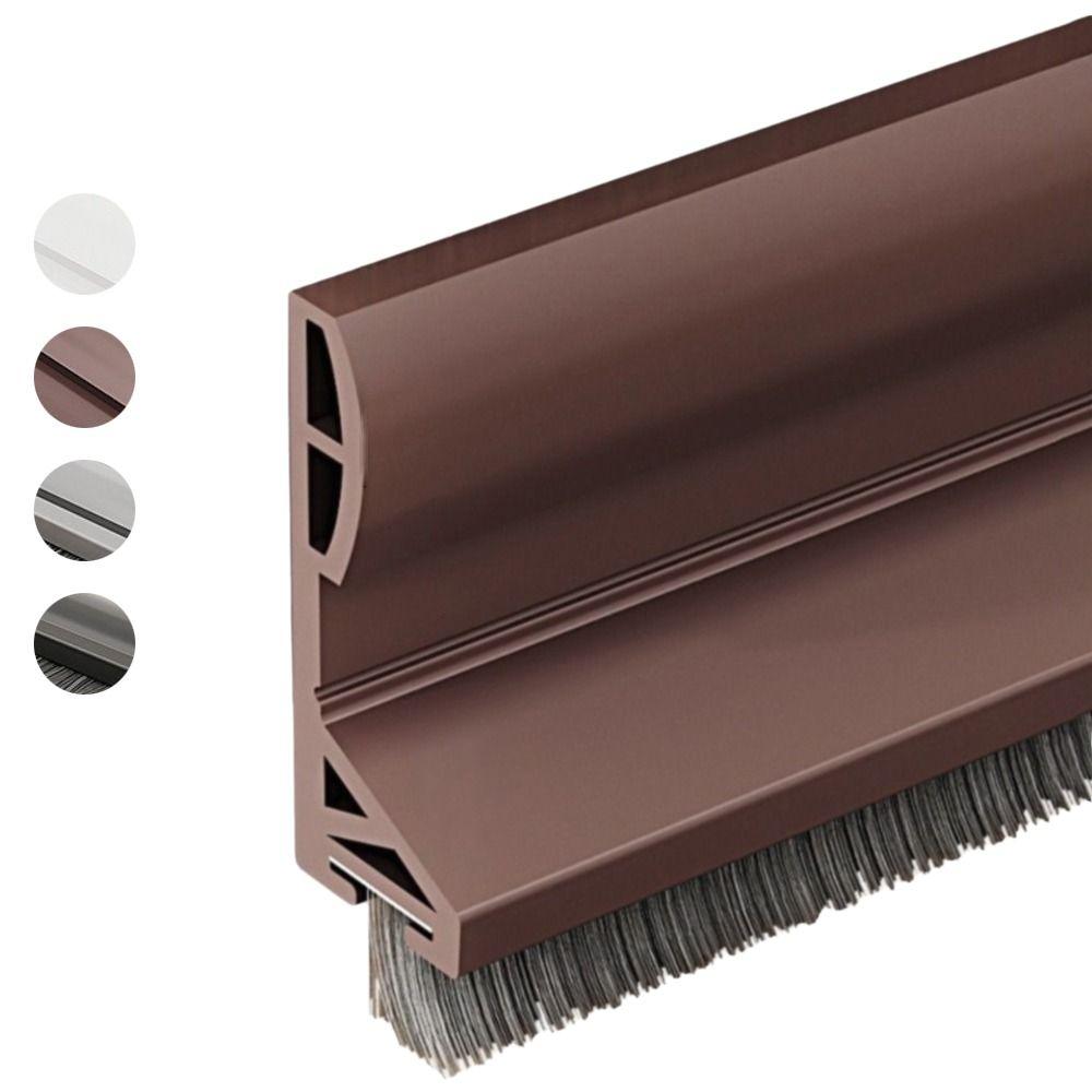 Brush Edge Draft Stopper TPE Door Sweep Removable Door Bottom Seal Indoor Bedroom