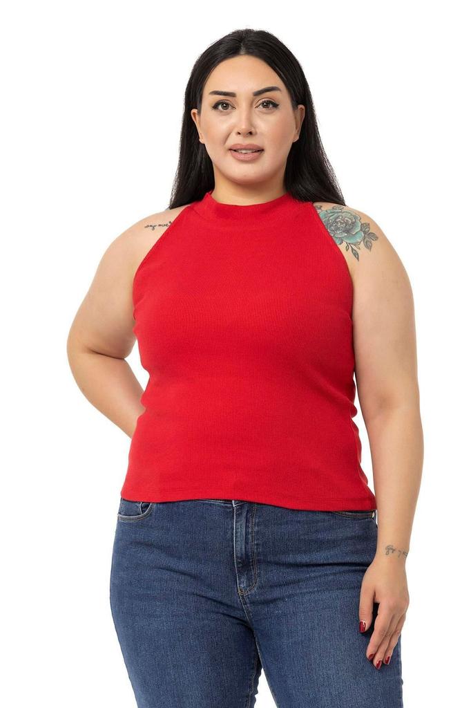 Женский стиль, большой размер, боди, большие размеры, воротник с лямкой на шее, полуводолазка, ребристая камзол, зеленое боди