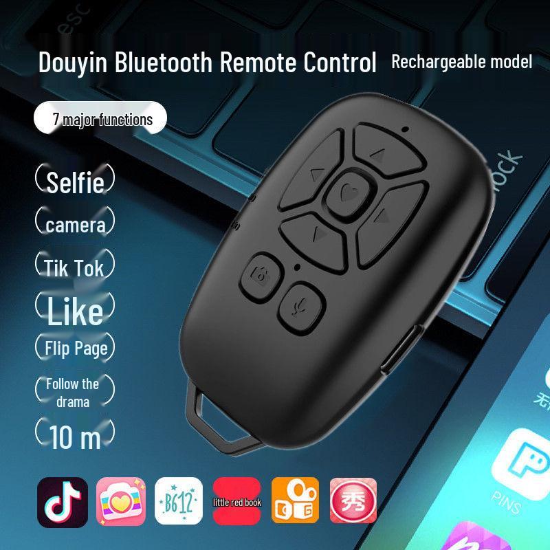 Кольцо-пульт Bluetooth для TikTok: Беспроводной контроллер-перелистыватель для камеры: затвор, видео, прямая трансляция