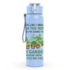 1PC My Garden Plant Quote Text 750ml Color Plastic Sports Water Bottle Leakproof Flip Straw Lid Suitable for Sports Office Home Use