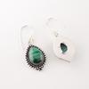 Malachite Gemstone 925 Sterling Silver Handmade Jewelry Earrings 1.6" For Her EE-164-25