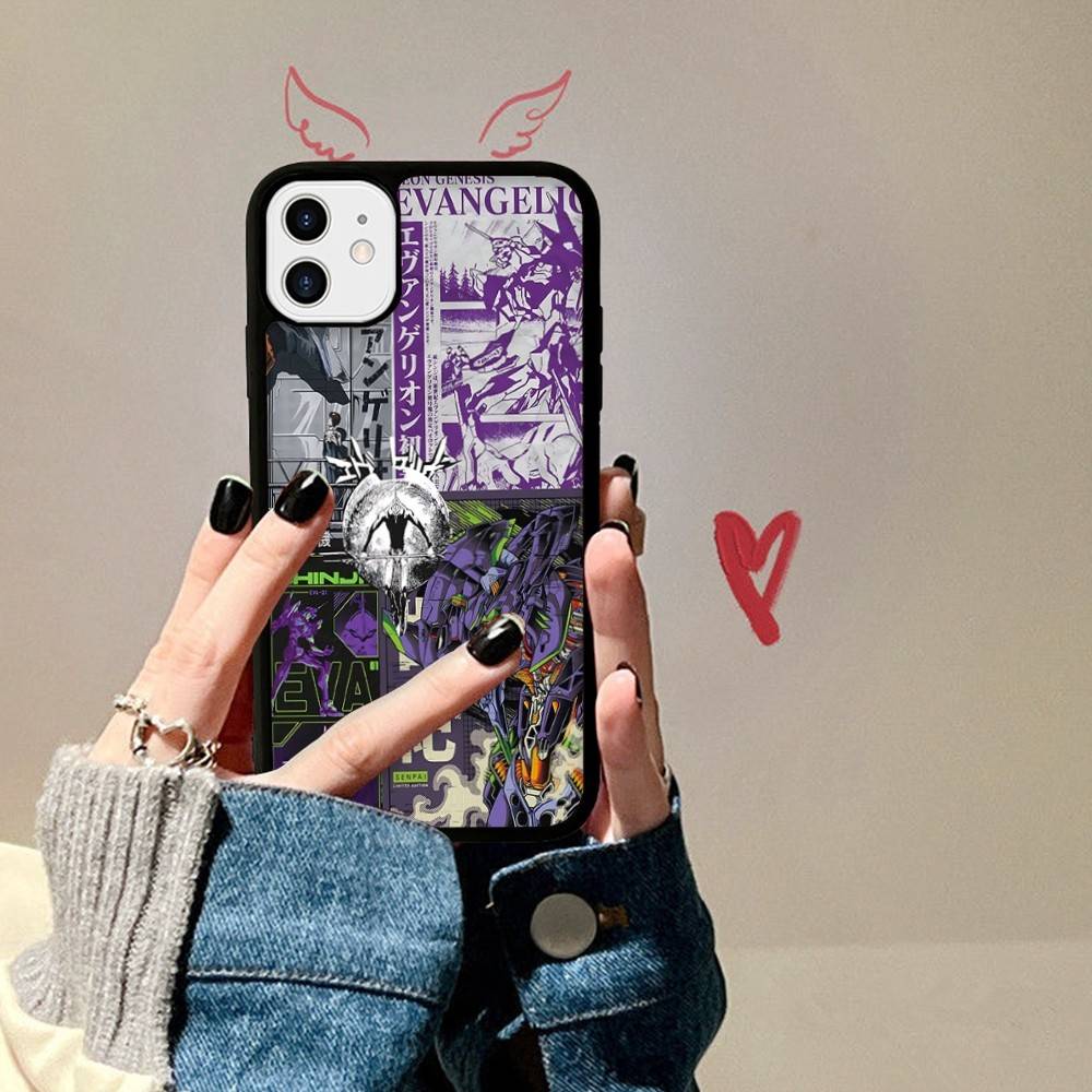 Чехол для телефона N-Neon G-Genesis E-Evangelion для iPhone 16 15 14 13 12 11 Pro Max Plus Ударопрочный Жесткий Чехол из ТПУ+ПК