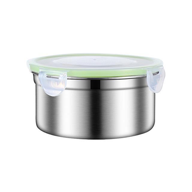 Контейнер для хранения продуктов из нержавеющей стали 304 - Пищевой, Безопасен для холодильника, Герметичный контейнер для фруктов и супов