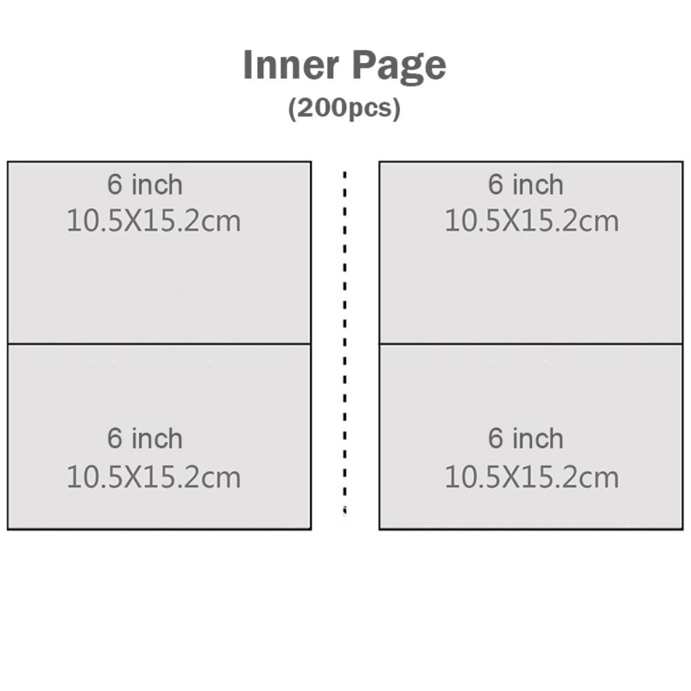 6-inch Picture Albums Book 200Pcs Large Scrapbook Album Linen Cover Photo Album  Family Anniversary