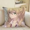 CCitrus GLAnime YYuzu Aihara Square Sofa Pillow Cover Solid Color Living Room Home Decor Cushion Case