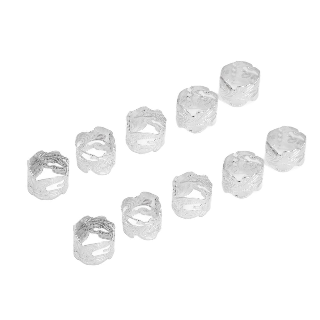 40 шт. Металлические серебристые бусины для бороды Изысканные винтажные украшения для бороды для плетения волос, ожерелье