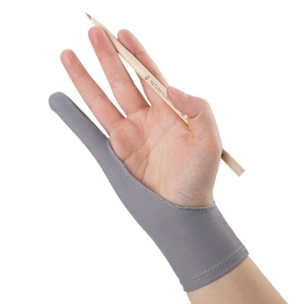 Anti-Scratch Black Blue Grey Pink Two Finger Glove Tablet Drawing Glove Art Supplies Painting Glove