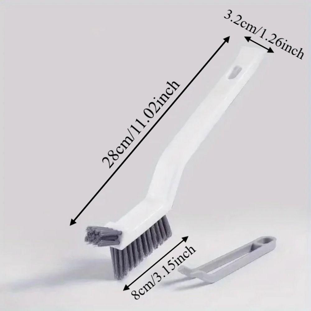 3 in1 Long Handled Gap Brush Hard Bristled Corner Brush Effective Cleaning Brush  Window Grooves