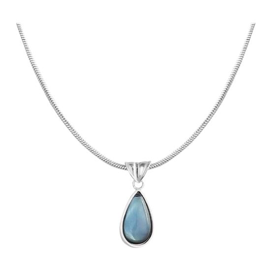Let Tears Out Water Drop Necklace Blue Teardrop Pendant Necklaces for Women Faux Crystal Waterdrop Choker Jewelry