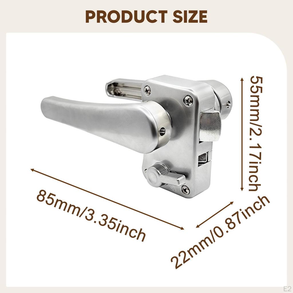 RV Toilet Door Lock Bathroom Metal Furniture Hardware Easy Installation Latch Level for