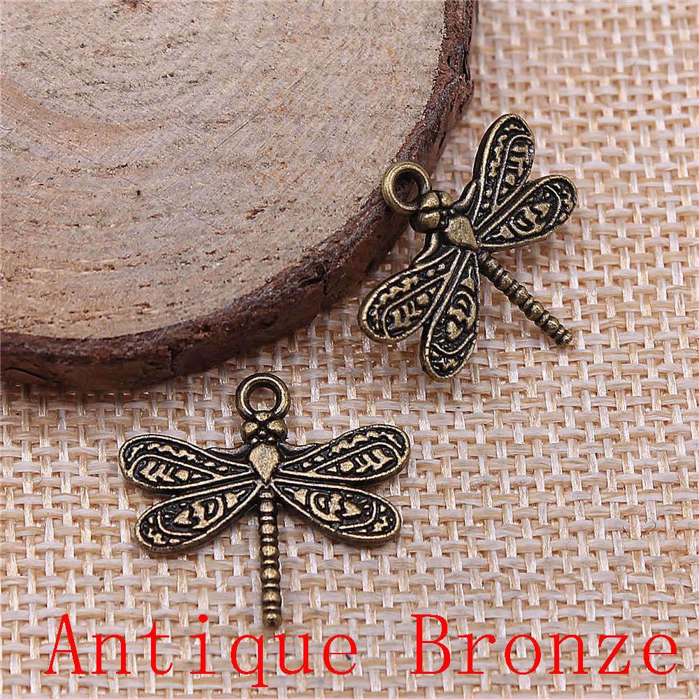 Dragonfly Shaped Charms Pendant For Bracelet Necklace Jewelry Making Craft Findings