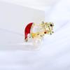 1PC Fashion Snowman Snowflake Brooch Christmas Rhinestone Alloy Creative Shining Cute Charming