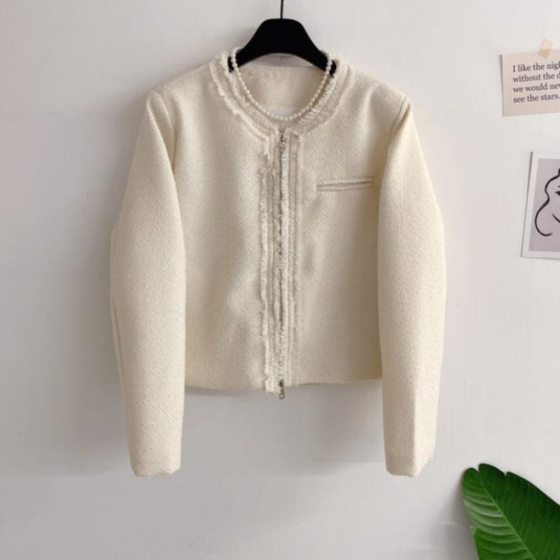 Honey J Non Collar Two Way Tweed Jacket 4 Colors