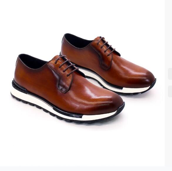 Модные мужские кроссовки из натуральной кожи на шнуровке, удобные повседневные оксфорды для мужчин, обувь для ходьбы на открытом воздухе, плоская подошва a33