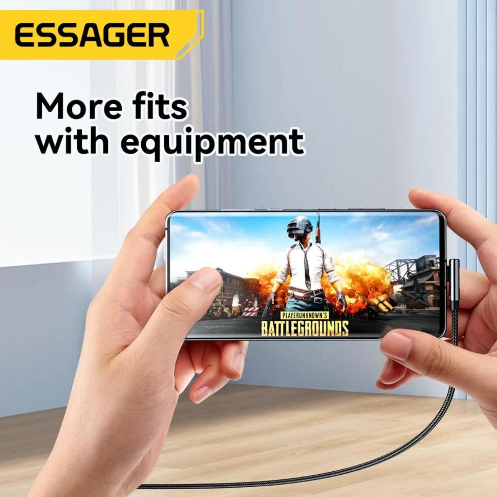 Essager PD100W Кабель USB Type C к USB C 5A Кабель для быстрой зарядки 90 ° Кабель цифрового светодиодного дисплея для компьютеров и мобильных телефонов
