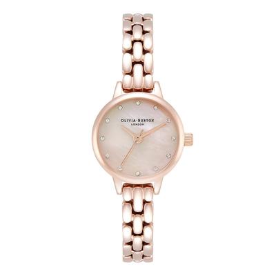 Авторизованный ритейлер Часы Olivia Burton OB16MN10 Classic Mini Браслет Rose Gold с матовым перламутром и мерцающими метками [OLIVIA BURTON] Женские и
