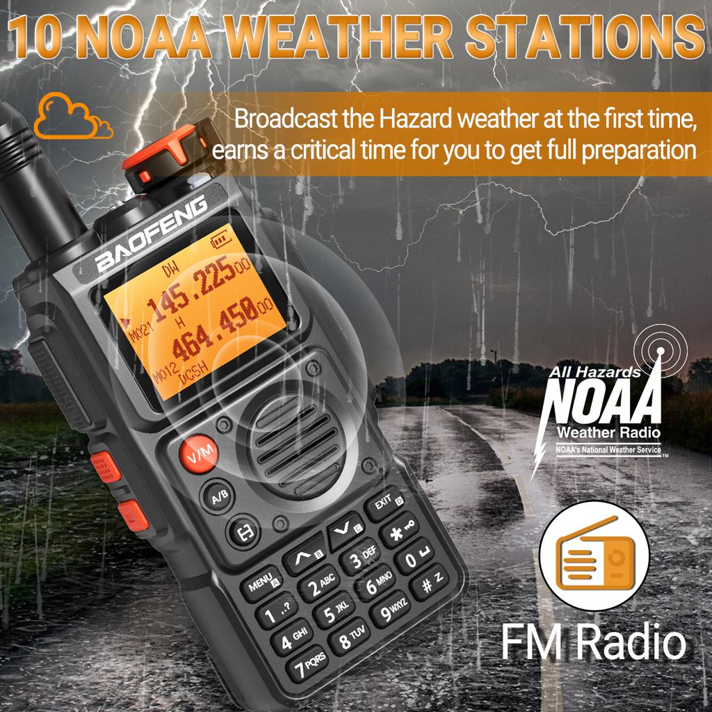 Baofeng UV-K6 Air Band Walkie Talkie Wireless Copy Frequency Multi Band Type-C Portable UHF VHF Long Rang UV5R Two Way Ham Radio