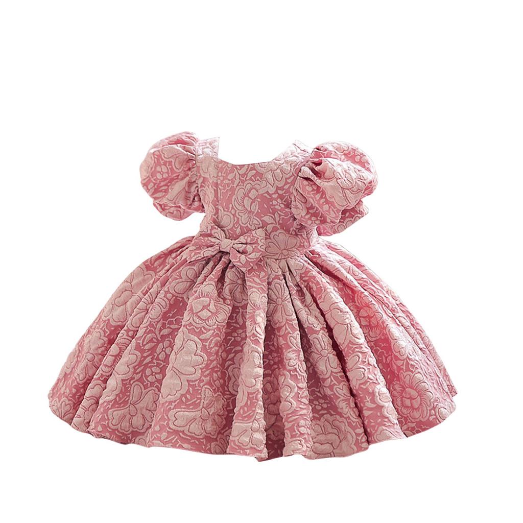 Милое модное платье принцессы с рукавами-фонариками для маленькой девочки