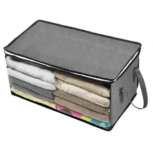 Home Clothes Durable Dustproof Storage Bag Organizer With Handle Large Capacity Folding Under Bed Quilt Blanket Zipper Closure