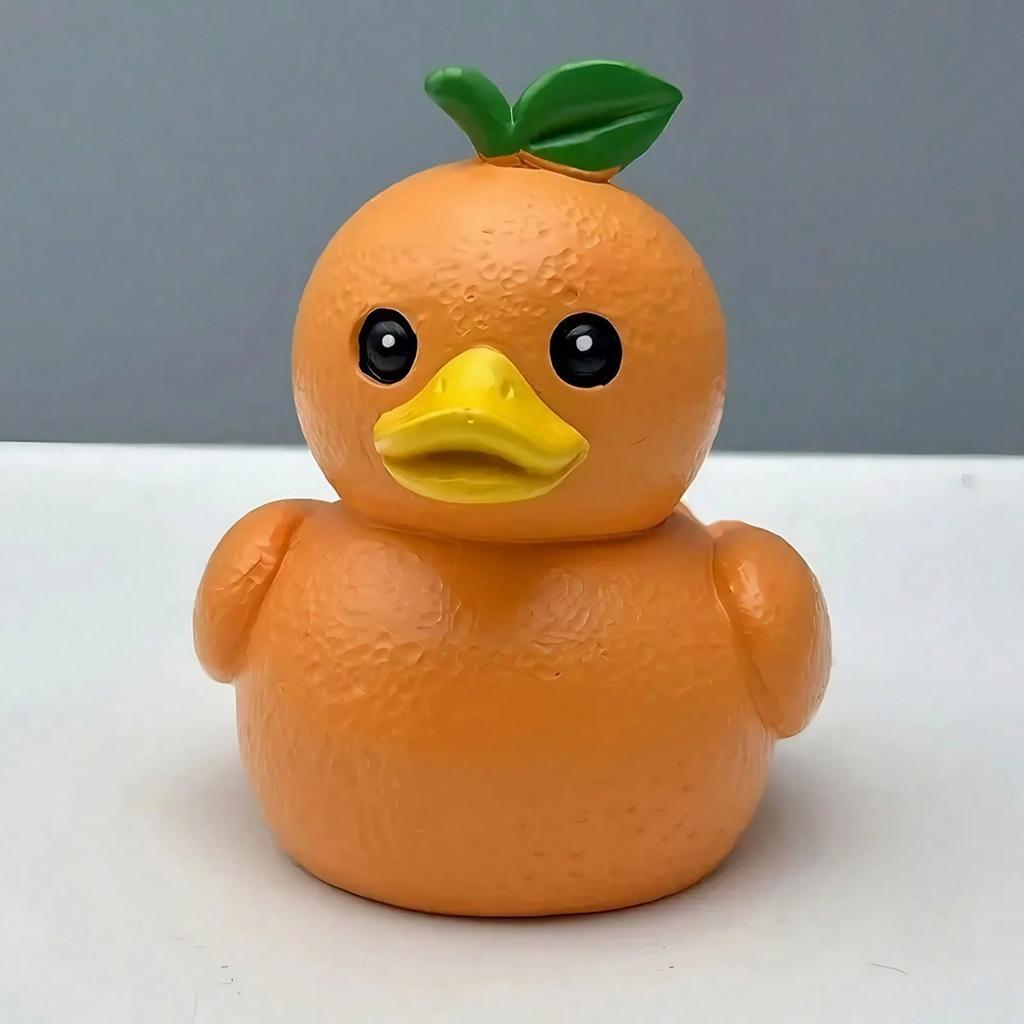 1PC Fun Strawberry Duck,Pineapple Duck Home Decorations,Handmade Resin Decorations,Cute Cartoon Style Fruit Duck Figurine
