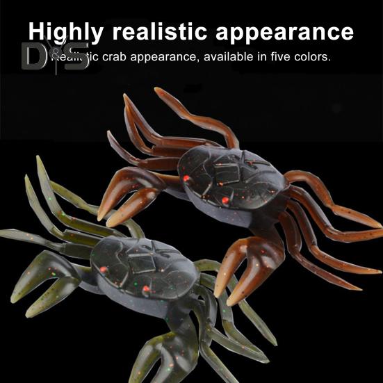 10CM/16.5G Slow Sinking Soft Crab Lure Long Casting Bionic Crab Bait Colorful PVC Artificial Bait Saltwater Freshwater Fishing Accessories