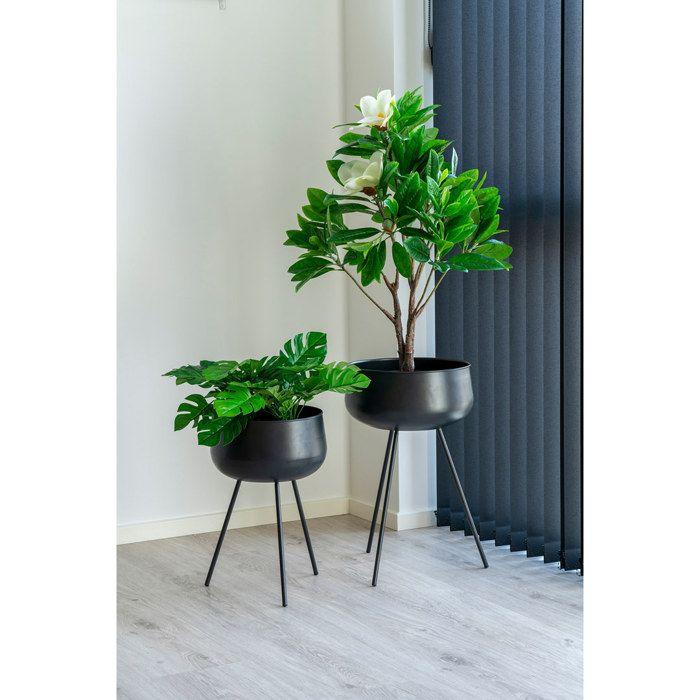 House Nordic Pots à fleurs 2 pcs Kira Noir