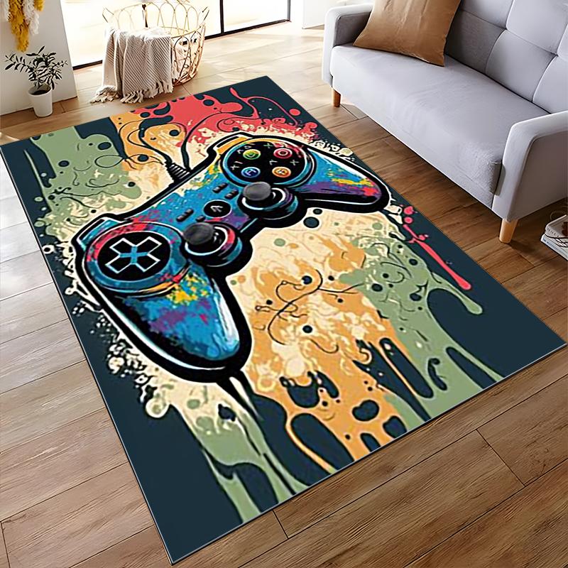 Colorful Gaming Controller Print Carpet for Living Room or Bedroom Decor Suitable for use as an anti-slip for living room bedroom sofas