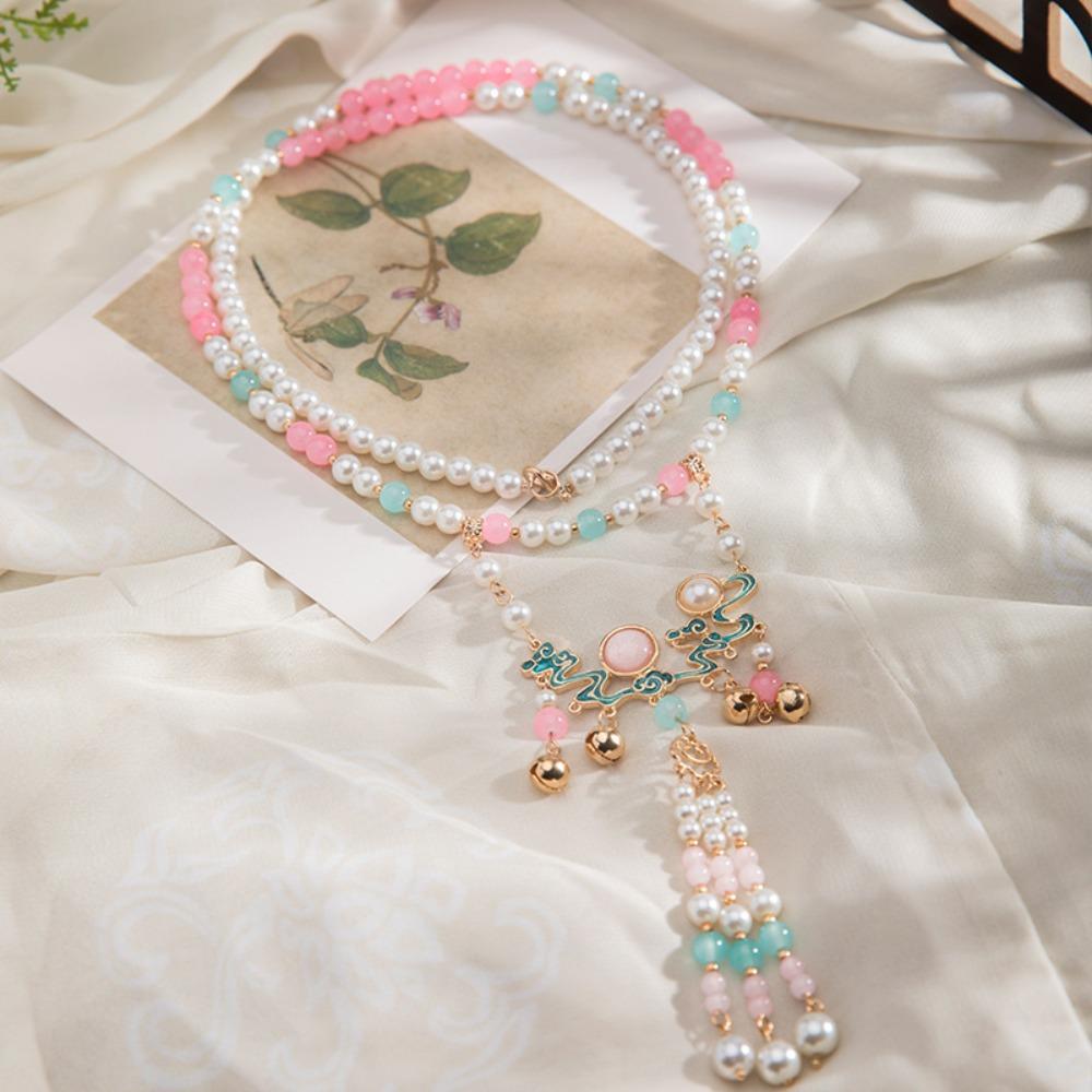 Exquisite Chinese Style Necklace Long Tassel Butterfly Pendant Necklace  Hanfu