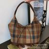 This Year's Popular Fashion Plaid Small Bag Women's 2025 New Temperament Versatile Shoulder Underarm Bag Commuter Tote Bag