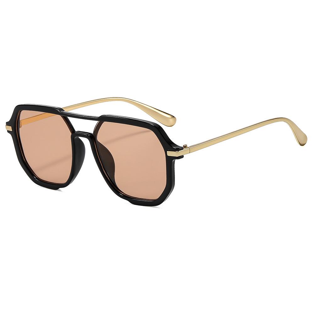 Новые Квадратные Солнцезащитные Очки с Двойным Мостиком 2026 - Модный Ретро Стиль Пилот для Отпуска и Защиты от Солнца при Вождении