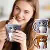 Держатель для стаканчика мороженого Cuddles, 3D-печатный стакан с ручкой и ящиком для закусок, Милый герметичный держатель для стаканчика мороженого, Подарок для любителей