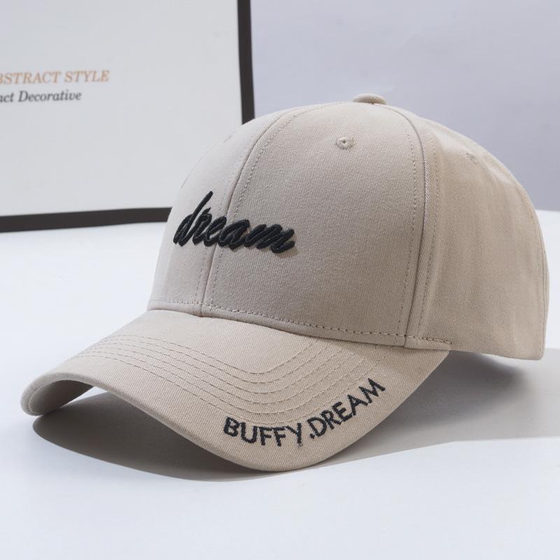 Hat Women's Summer New Hardtop Baseball Hat Men's Fashion Letter Embroidered Sunscreen Duck Tongue Hat Couple Hat