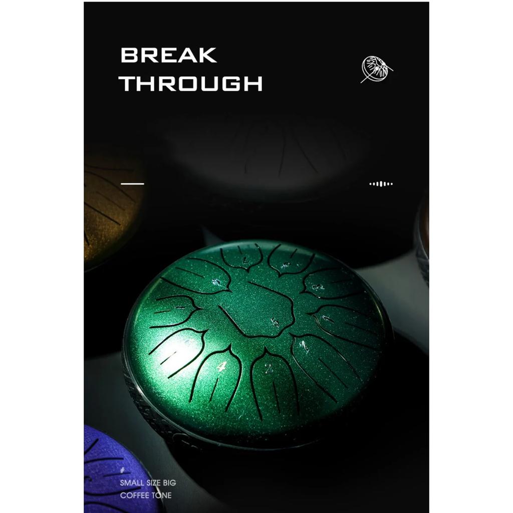 6 Inch 11 Notes Steel Tongue Drum Instrument D Major Percussion Steel Drum Meditation Zen Yoga Musical Drum Christmas Gift