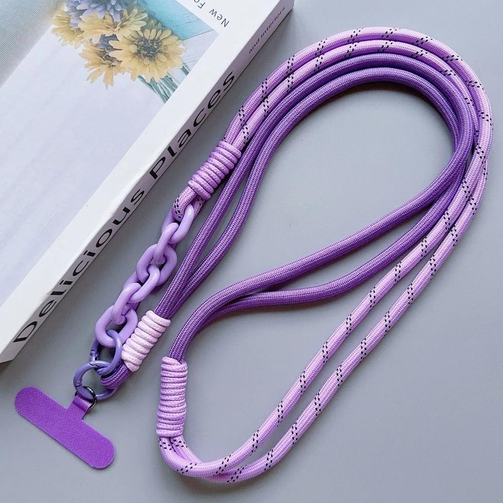 Simple Handwoven Mobile Phone Lanyard Universal Case Crossbody Shoulder Card Neck Cord Clip Hang Anti-lost Wrist Strap